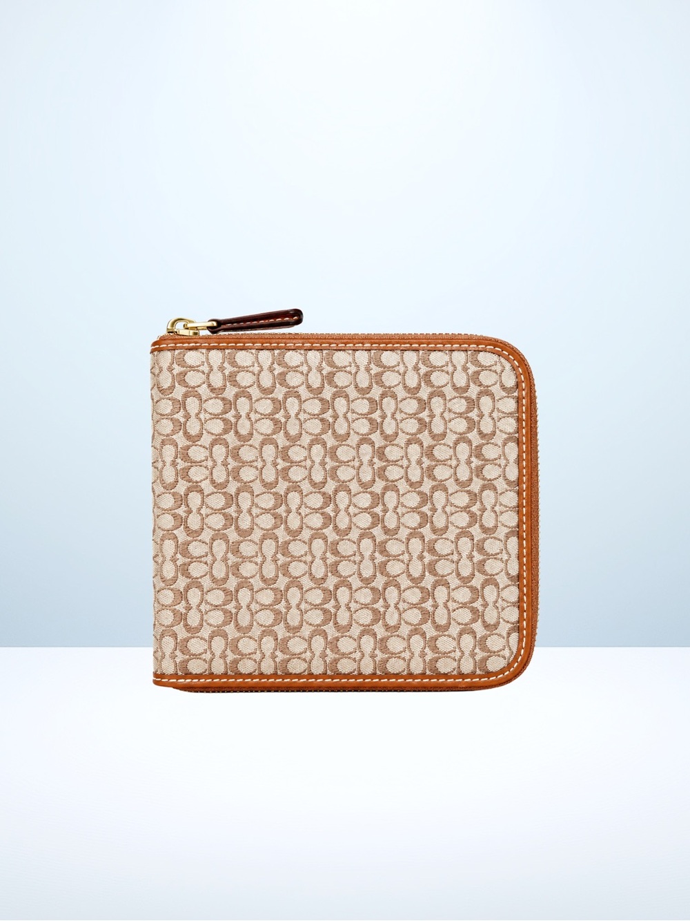 Coach Y2K Signature Jacquard CD Case - NWT/Brown/Tan